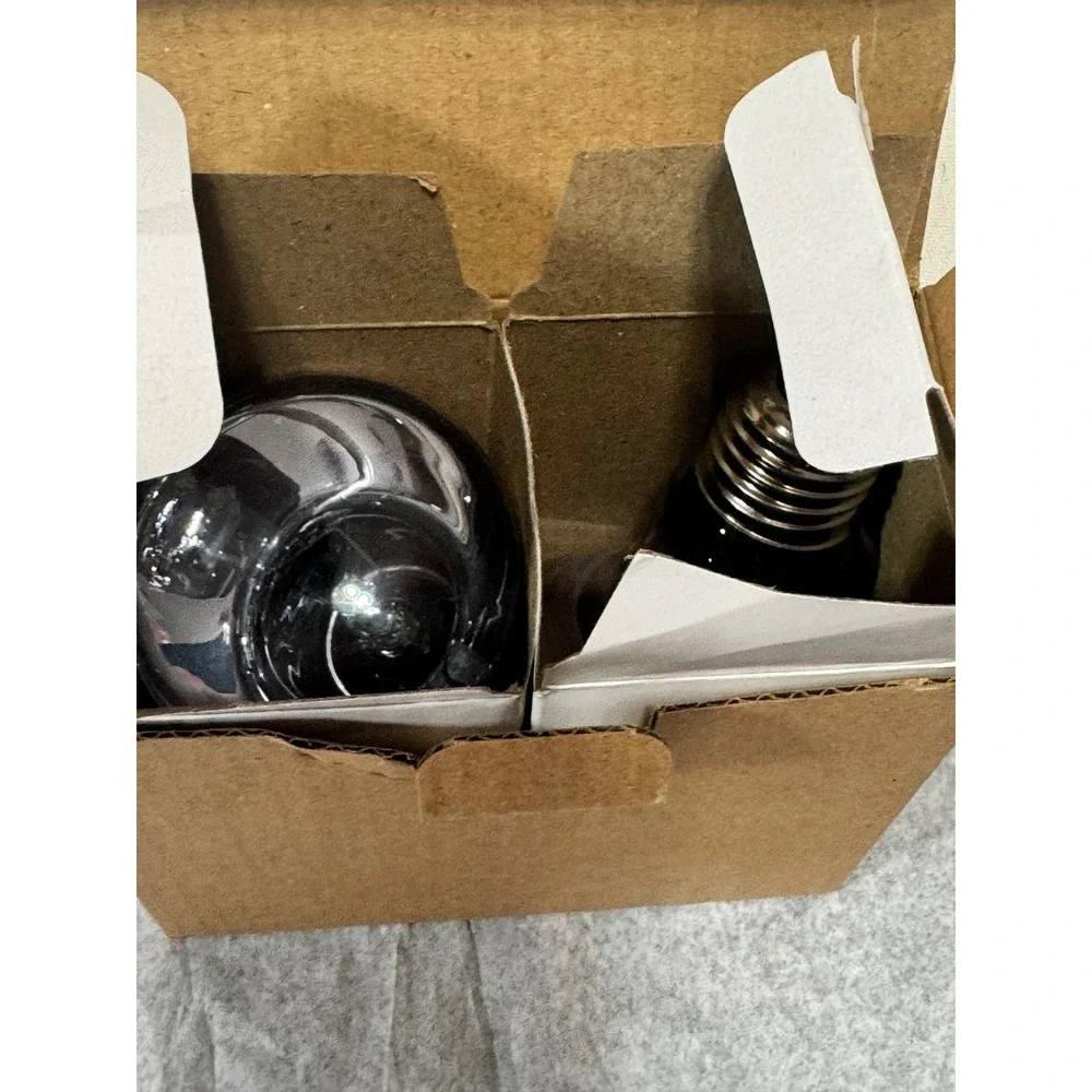 DQC Reptile Basking Heat Lamp 50W 2 Pack Silver Spot Light Bulbs for Terrariums